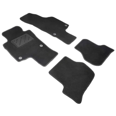 Abbildung von WALSER 80292 Fußmattensatz Textil vorne und hinten 4 schwarz Maßgefertigt SKODA: Octavia 2 Combi, II Schrägheck