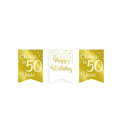 Abbildung von Slinger Jubel auf 50 Jahre weiß/Gold 6m