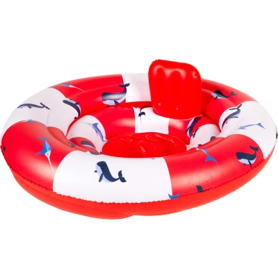 Abbildung von Swim Essentials Baby Schwimmring Wal Rot Weiß 69 cm