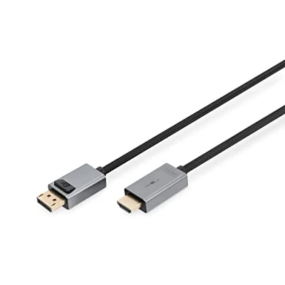 Abbildung von Assmann DIGITUS 4K DisplayPort Adapterkabel, DP HDMI Typ A,1,8m