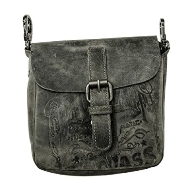Abbildung von Jack&#039;s Inn 54 Leder Gürtel /Umhängetasche &quot;Black Thunder&quot; schwarz