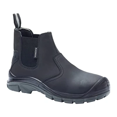 Abbildung von Blackrock Pendle Sicherheitsstiefel S3, wasserabweisend, leicht, nichtmetallisch, antistatisch, Leder, mit metallfreier Zehenkappe und schützender Zwischensohle, Schwarz