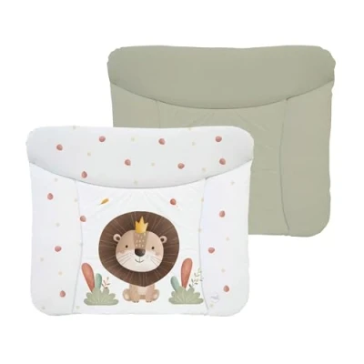 Abbildung von Ceba Baby® weiche Wickelauflage 75x72 cm Doppelseitige Baby Wickelunterlage Wickeltischauflage für Junge und Mädchen Wasserdicht, abwaschbar OEKO TEX Made in EU Löwe, der König