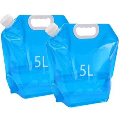 Abbildung von Kamiya 5L Faltbarer Wasserkanister mit Dichtem Deckel,Flexibler Wasserkanister,5 Liter Bpa Frei für Outdoor Camping (2 x 5L)
