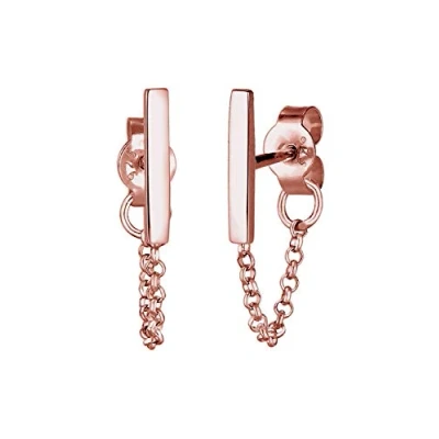 Abbildung von Elli Ohrringe Damen Kette Trend Geo Basic in 925 Sterling Silber Rosé vergoldet