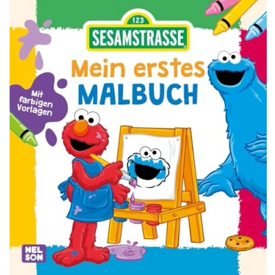 Abbildung von Sesamstraße: Mein erstes Malbuch: Mit farbigen Vorlagen Ausmalbilder für Kinder ab 2 Jahren