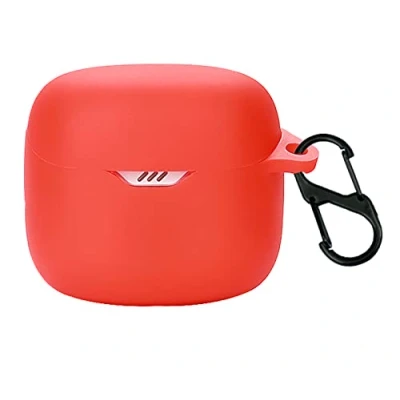 Abbildung von GIOPUEY Hülle Kompatibel mit JBL Tune Flex, Silikon Stoßfeste Schutzhülle, Ultradünn Case Cover, Kein Geruch, Rot