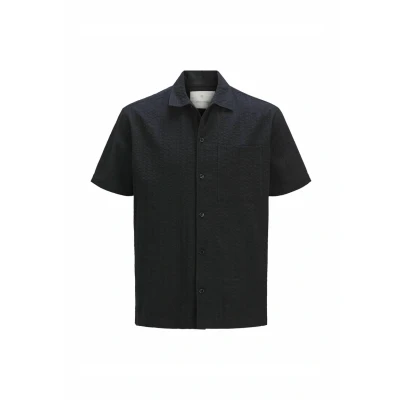 Abbildung von Jack &amp; Jones Premium Jprcceaston Seersucker Hemd, Herren, Größe: Small, Black beauty