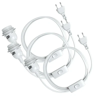 Abbildung von EAZY CASE 3x Lampenfassung E27 mit Kabel [MIT SCHALTER] Fassung Schalter Lampenkabel Glühbirne Stecker Für Lampen