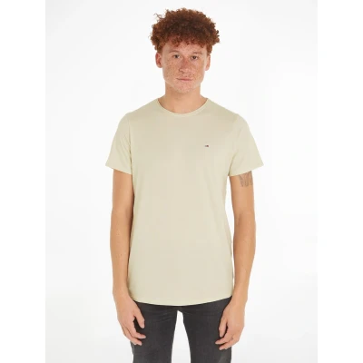 Abbildung von Tommy Jeans SLIM Jaspe NECK Tshirt basic, Herren, Größe: Large, Newsprint
