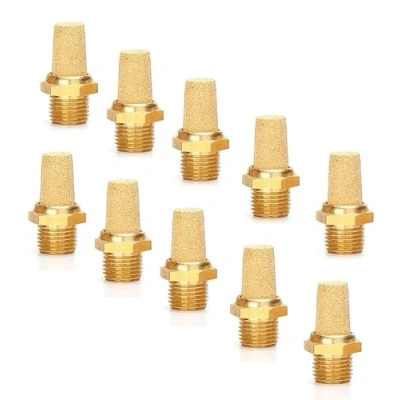 Abbildung von Pneumatik Schalldämpfer aus Sinterbronze 1/8&quot; 10er Set Druckluftschalldämpfer Industriequalität (10, 1/8&quot;)