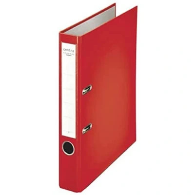Abbildung von Leitz Centra 231136 Standard Ordner (grauappe RC, mit PP Folie kaschiert, A4, 5,2 cm Rückenbreite, Chromos) rot