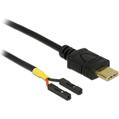 Abbildung von DeLOCK USB Kabel C (M) bis 2 pin Header (W) Separate 30cm Schwarz (85396)