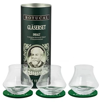 Abbildung von Botucal Geschenkdose 3er Glas Set Gravierte Tumbler Mit Untersetzern für Liebhaber
