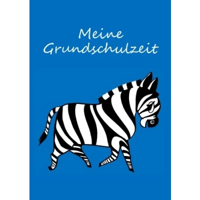 Abbildung von Malbuch / Notizbuch DIN A4 blanko Zebra Meine Grundschulzeit