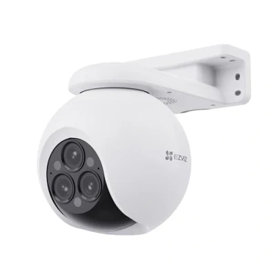 Abbildung von EZVIZ H80f Überwachungskamera WiFi für den Außenbereich, mit dreifachen Objektiven gemischtem Zoom, 12 facher Verfolgung, Auto Erkennung von Mensch/Fahrzeug, Nachtsicht in Farbe