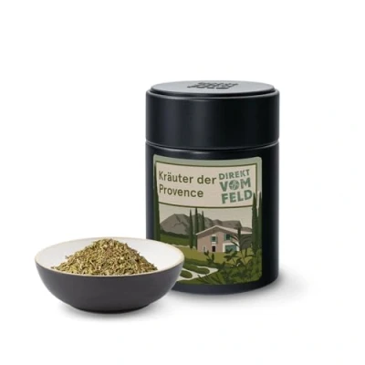 Abbildung von Direkt vom Feld® Kräuter Der Provence Geschmack Frankreichs BIO, gerebelt 35g inkl. Gewürzdose