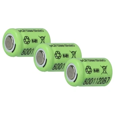 Abbildung von vhbw 3 x NI MH 1/3 AAA Akku Zelle Rohzelle, Industriezelle 150mAh (1.2V) kompatibel mit die Verwendung in Akkus im Modellbau usw.