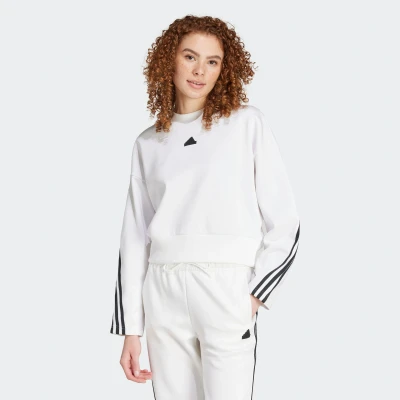 Abbildung von adidas Sportswear Future Icons Three Stripes Sweatshirt, Damen, Größe: XS, White