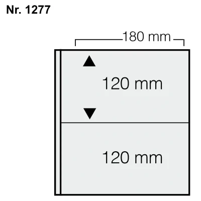 Abbildung von Safe, Artline, Blätter (4 Ringe) 2er Einteilung (180x120 mm.) Transparent Abm: 205x260 mm. pro 5 Stk.