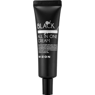Abbildung von [MIZON] BLACK SNAIL ALL IN ONE CREAM (35ml) Koreanische Hautpflege Feuchtigkeitsspendende und Verjüngende Creme mit Schwarzem Schneckenschleim für Faltenpflege Strahlende Haut