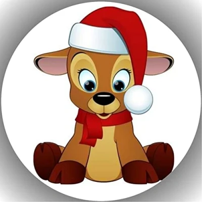 Abbildung von Fondant Tortenaufleger Tortenbild Geburtstag Weihnachten/ Xmas/ Christmas K27.