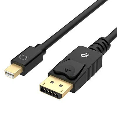 Abbildung von Rankie Kabel Mini DisplayPort (Thunderbolt) (Mini DP) auf DispalyPort (DP), 4K, 1,8m, Schwarz