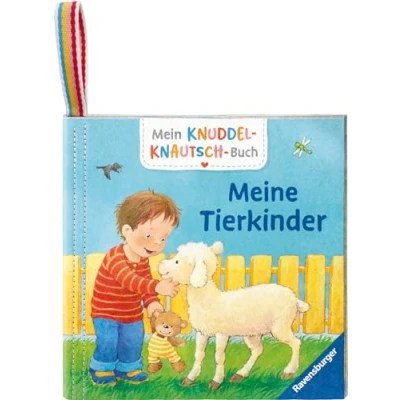 Abbildung von Mein Knuddel Knautsch Buch: Meine Tierkinder; weiches Stoffbuch, waschbares Badebuch, Babyspielzeug ab 6 Monate (Pappbilderbuch Buch)