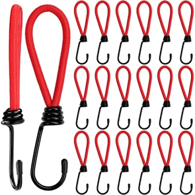 Abbildung von Belle Vous Spanngurt 20 Stück Gummispanner mit Haken für Abdeckplanen, Camping, Zelte Spanngummis Metallhaken Abdeckplane, Zelt