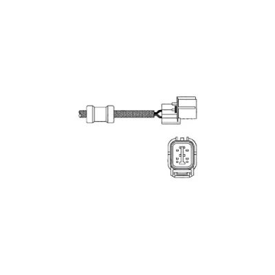 Abbildung von DELPHI ES20053 12B1 Lambdasonde Planarsonde, beheizt HONDA: CIVIC 6 Hatchback, CRX 3, Fastback, RENAULT: CLIO 2