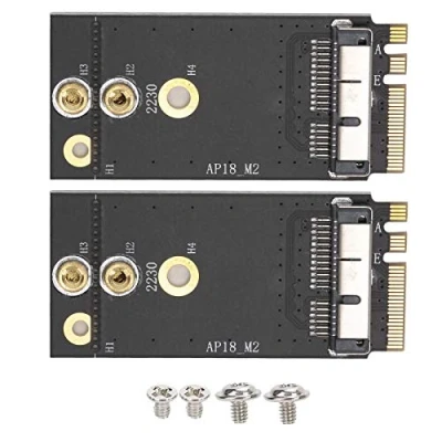 Abbildung von 2 teiliger Adapter für OS X zu NGFF, in NGFF Schlüssel E oder M2 Konvertierte Drahtlose Netzwerkkarte, BCM943224PCIEBT, BCM94360CS2, BCM943602CS, BCM94331CD Usw.