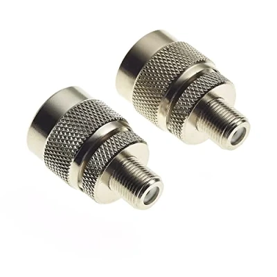Abbildung von Keple F Typ Buchse zu N Stecker Antenne RF Koaxial Adapter 2 Stück