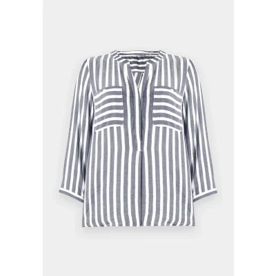 Abbildung von TOM Tailor Striped Bluse, Damen, Größe: 34, Offwhite/navy