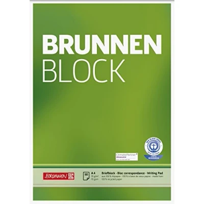 Abbildung von 10 x Brunnen Schreibblock Block A4 70g/qm 50 Blatt RC blanko