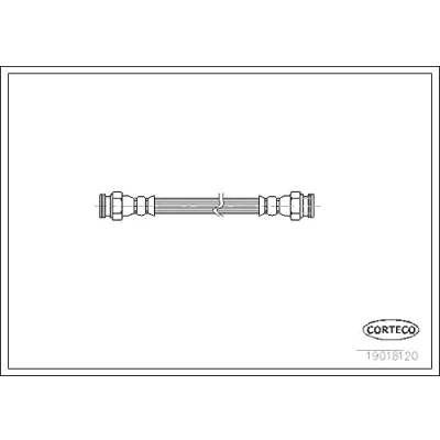 Abbildung von CORTECO 19018120 Bremsschläuche Hinterachse beidseitig 200 FIAT: Uno Schrägheck, CITROËN: AX