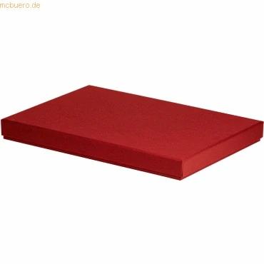 Abbildung von Rössler Papier 13521453360 Boxline Kartonage rechteckig, passend für DIN A4, Rot, 1 Stück