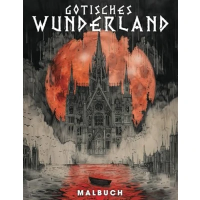 Abbildung von Gotisches Wunderland Malbuch: 80 Dunkel bezaubernde Designs von Spukhäusern, gotischen Schlössern und mysteriösen Landschaften für Achtsamkeit Entspannung