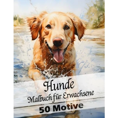 Abbildung von Malbuch für Erwachsene mit Hunde Motiven: Ausmalbuch 50 niedlichen und liebevollen Hundemotiven zum Entspannen Abschalten.: Super ... (Hunde Malbücher Erwachsene)
