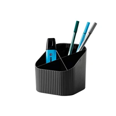 Abbildung von HAN Schreibtischköcher Re X LOOP say yes to 100% recycled, modernes, junges Design für alle Schreibtischutensilien, schwarz, 17238 913