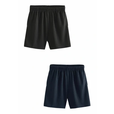 Abbildung von Next Regular FIT 2PACK Shorts für Kinder, Größe: 104, Black navy