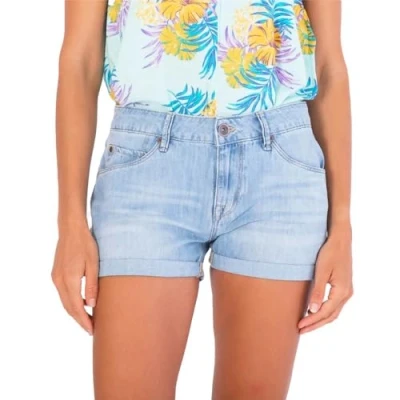 Abbildung von Hurley Damen Oceancare Mini Denim Bermuda Shorts, Ligth Denim22 (LDN), 28