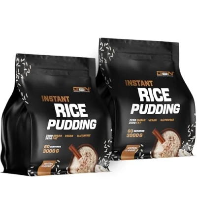 Abbildung von 2x Rice Pudding Neutral 6 kg Veganer Instant Reispudding für Frühstück &amp; Pre Workout Snack Hochwertige Energiequelle 100% Reis Komplexe Kohlenhydraten leicht verdaulich