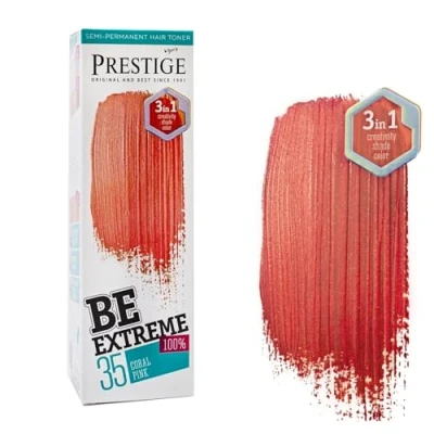 Abbildung von Vip&#039;s Prestige Be Extreme Semipermanenter Haartonisierer 35 Korallenrosa Reines Pigment Verleiht gefärbten oder grauen Haaren Farbe Temporäres Ergebnis Ammoniakfrei, Parabenfrei, PPD frei