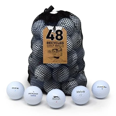 Abbildung von Second Chance Golf Lakeballs, 48 Gemischt Distance Balls, Recycelte Grade A Weiße, Gebrauchte Golfbälle für Alle Golfer