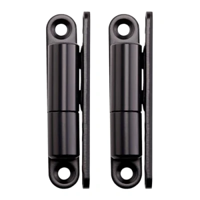 Abbildung von SOTECH 2 Stück Türbänder Aufschraubband 15 x 83 mm Scharnier Renovierband für Innentüren zum Aufschrauben (Stahl schwarz)