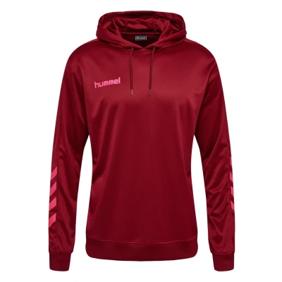 Abbildung von Hummel Hmlpromo POLY Hoodie Kapuzenpullover, Herren, Größe: XXL, Biking red/raspberry sorbet
