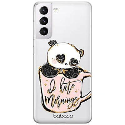 Abbildung von ERT Group Handyhülle für Samsung S21 Original und offiziell Lizenziertes Babaco Muster Panda 005 optimal an die Form des Handy angepasst, teilweise transparent