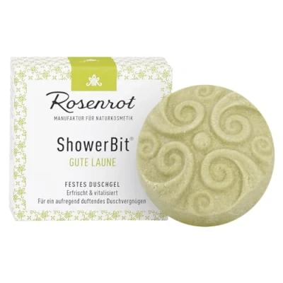 Abbildung von Rosenrot Naturkosmetik ShowerBit® festes Duschgel Gute Laune 55g Pflegt &amp; vitalisiert Für ein aufregend duftendes Duschvergnügen