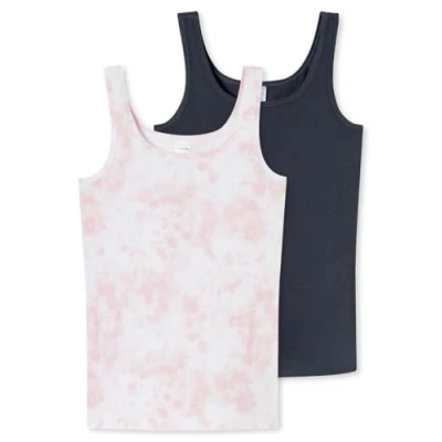 Abbildung von Schiesser 2PACK Unterhemd/shirt für Kinder, Größe: 152, Graphit rosa