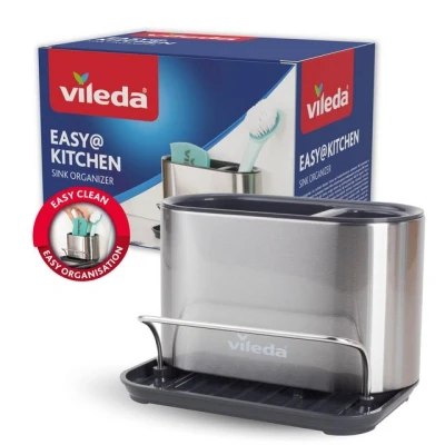 Abbildung von Vileda Küchenorganizer Set Spülbeckenorganizer mit Schwamhalter Edelstahl